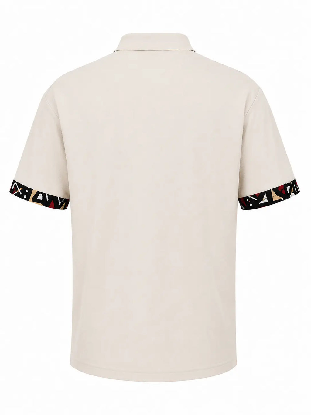 Polo SAANO BOGO avec détails bogolan africain – vue de dos