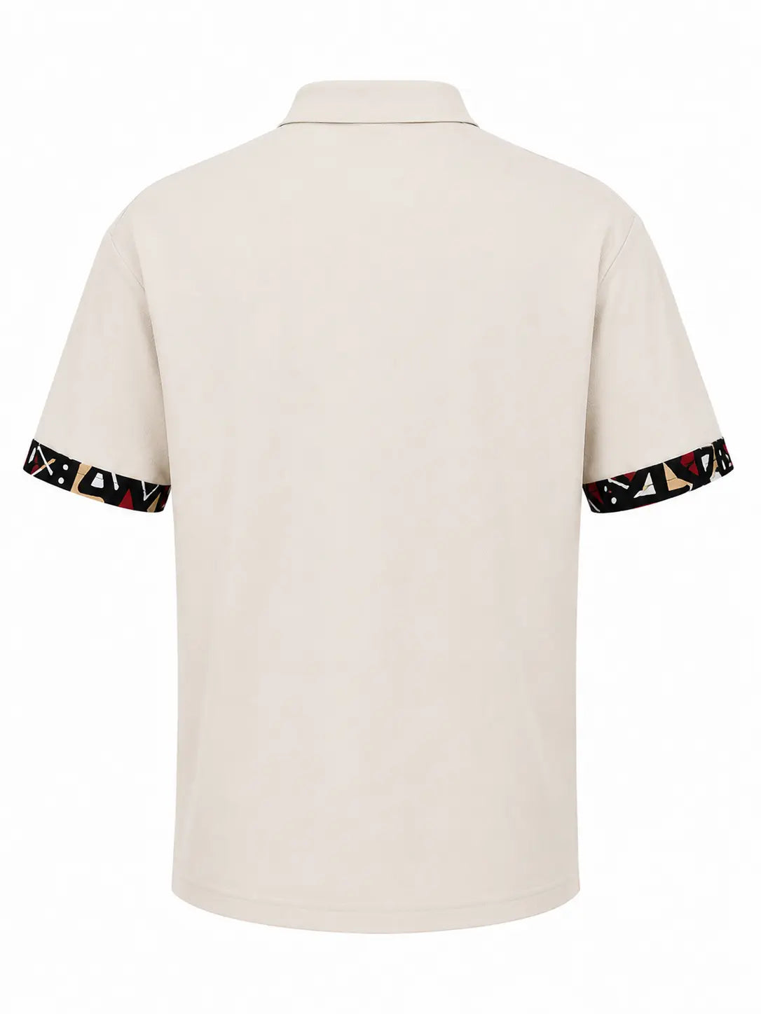 Polo SAANO BOGO avec détails bogolan africain – vue de dos